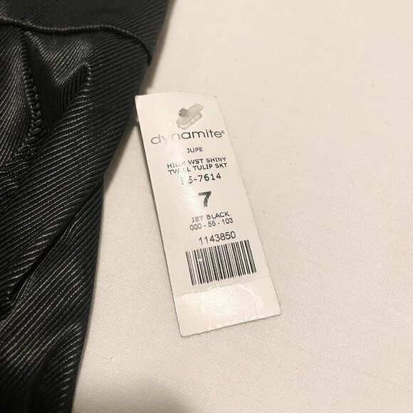 Dynamite High Waisted Shiny Twill Tulip Skirt Womens Size 7 - Picture 7 of 15